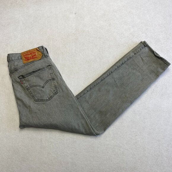 Levi's 501 Jeans Men's 32 Gray Denim Straight Leg Actual Size 31 x 31 - Picture 1 of 10